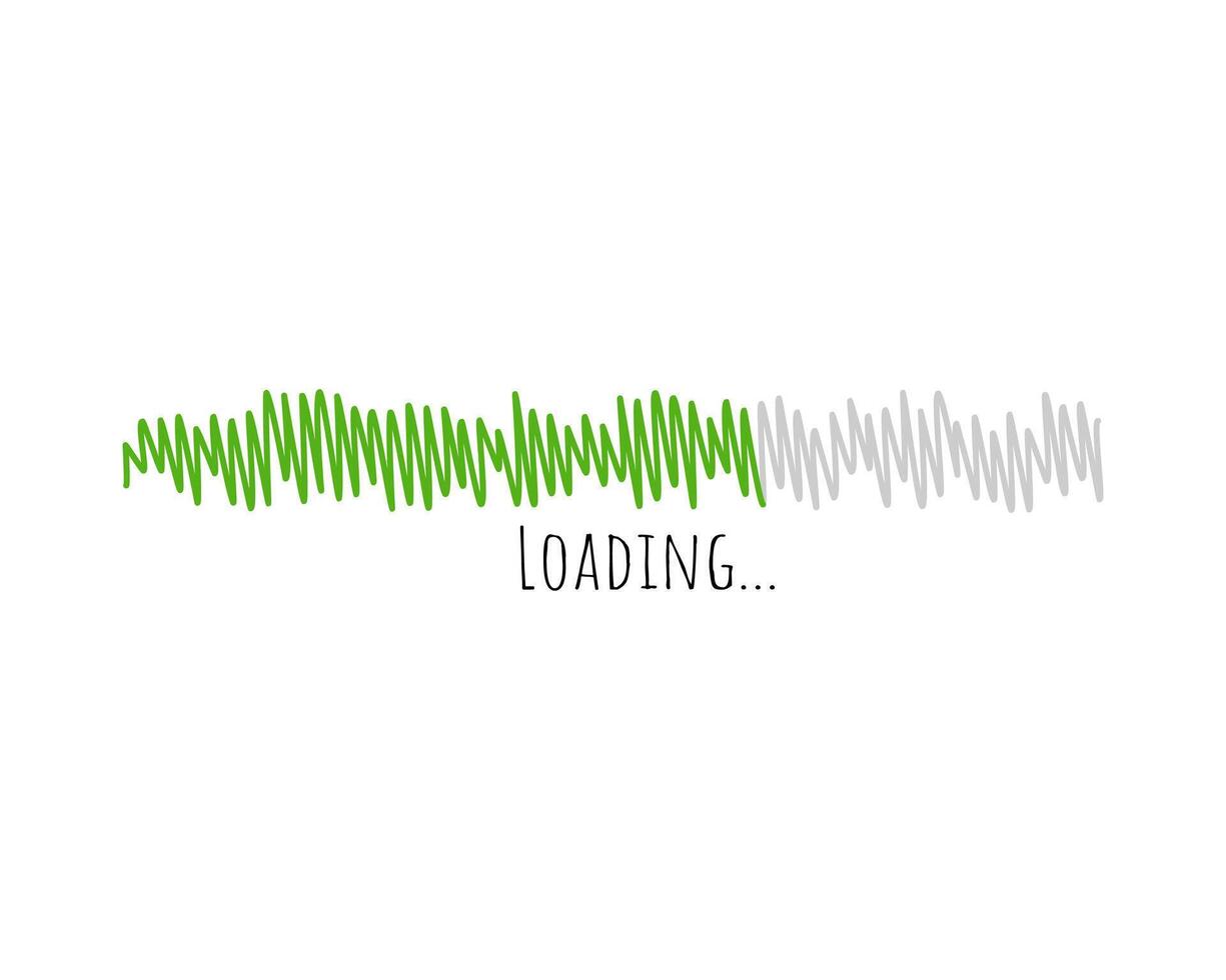Loading bar status icon. illustration. loaded icons. Download progress. Donload or Upload. Hand-drawn sketch-scribble. vector