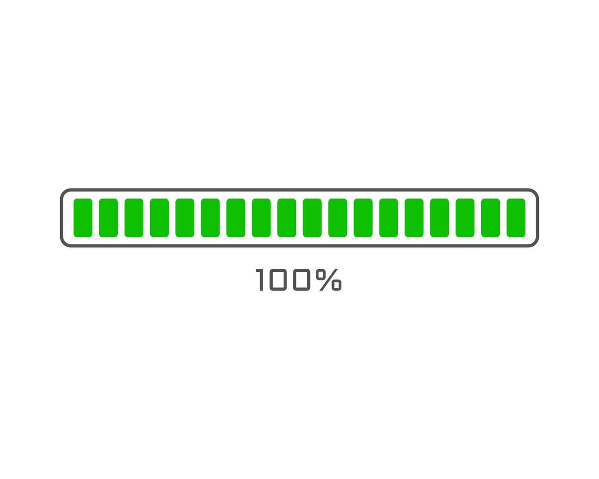 Collection Loading bar status icon. illustration. Set of loaded icons. Download progress. Donload or Upload. vector