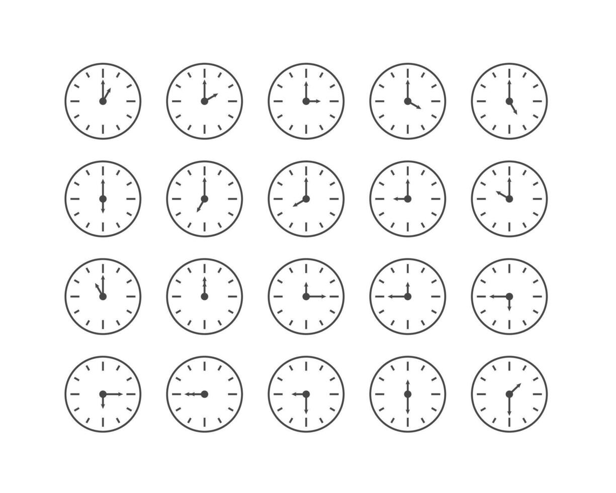 Icons set timer, clock, alarm clock, stopwatch and time icon. vector