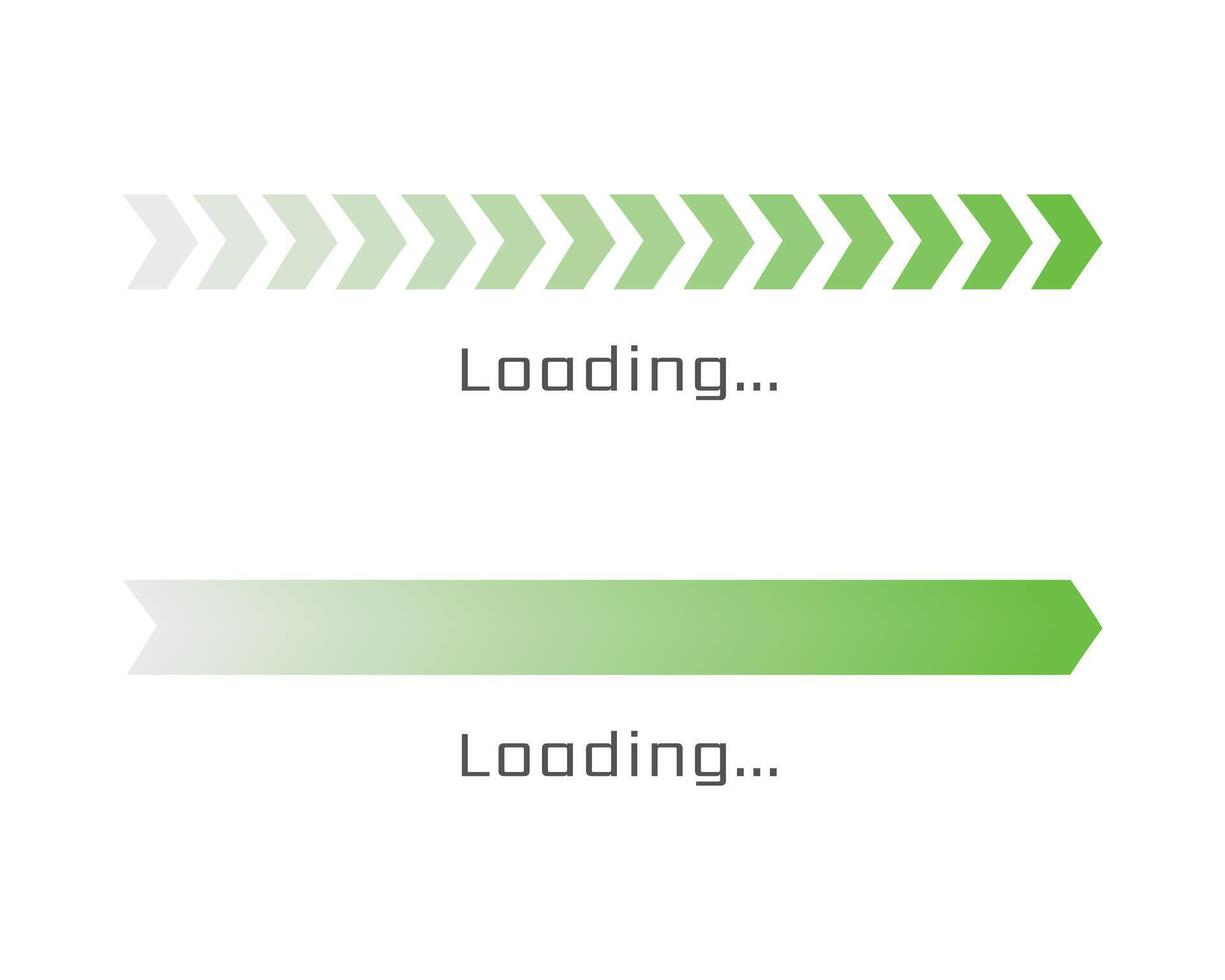 Collection Loading bar status icon. illustration. Set of loaded icons. Download progress. Donload or Upload. vector