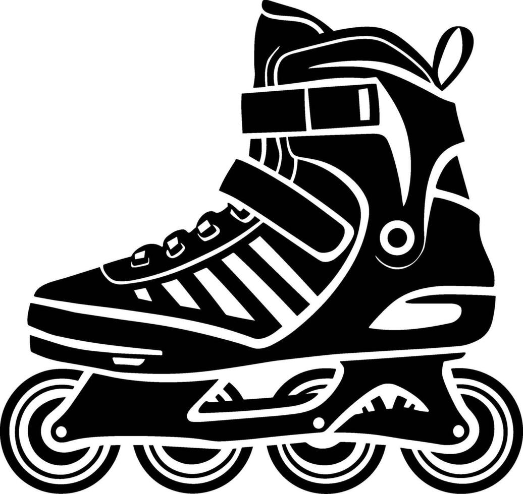 Inline Skate Silhouette vector