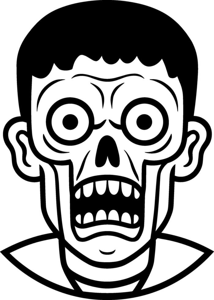 Surprised Zombie Face vector
