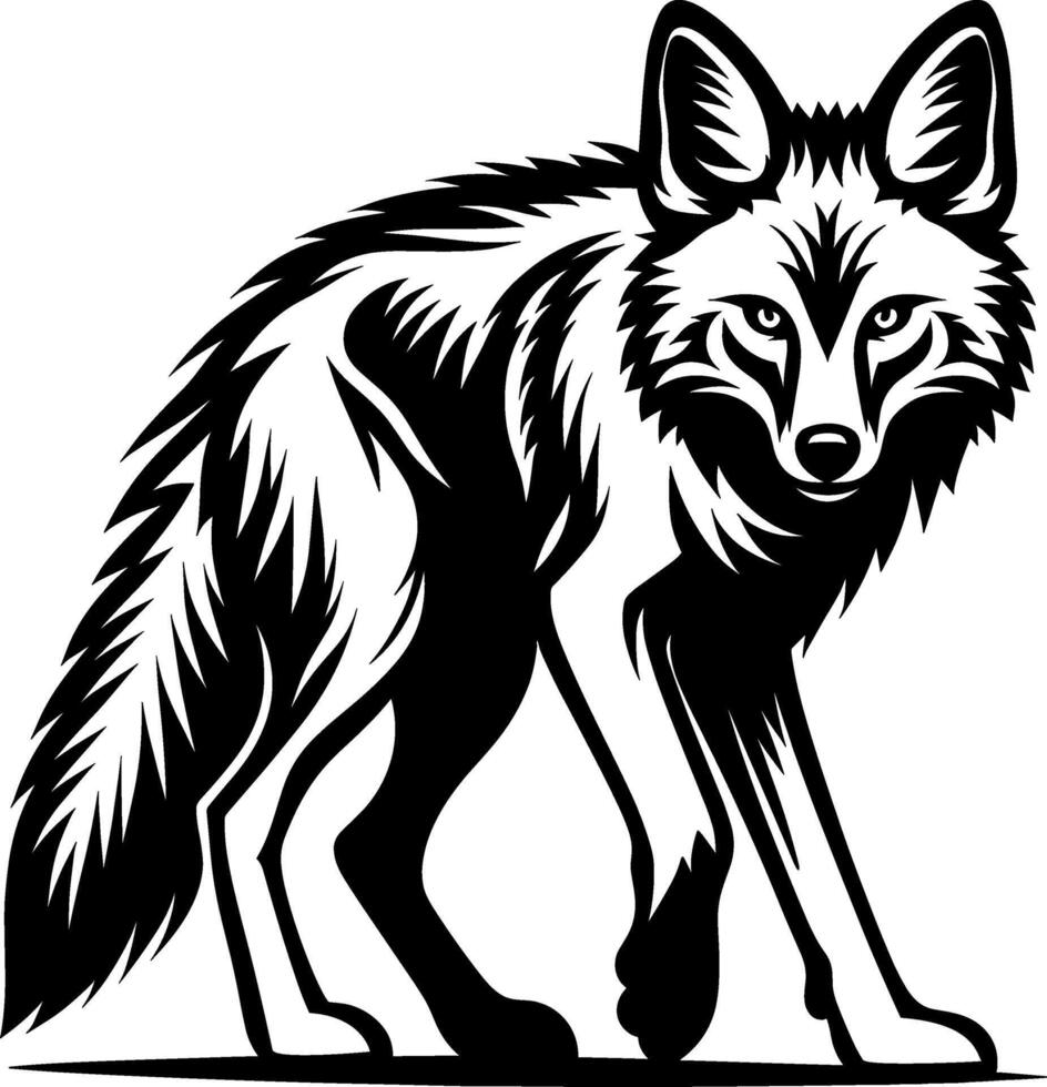 Wild Coyote Outline vector