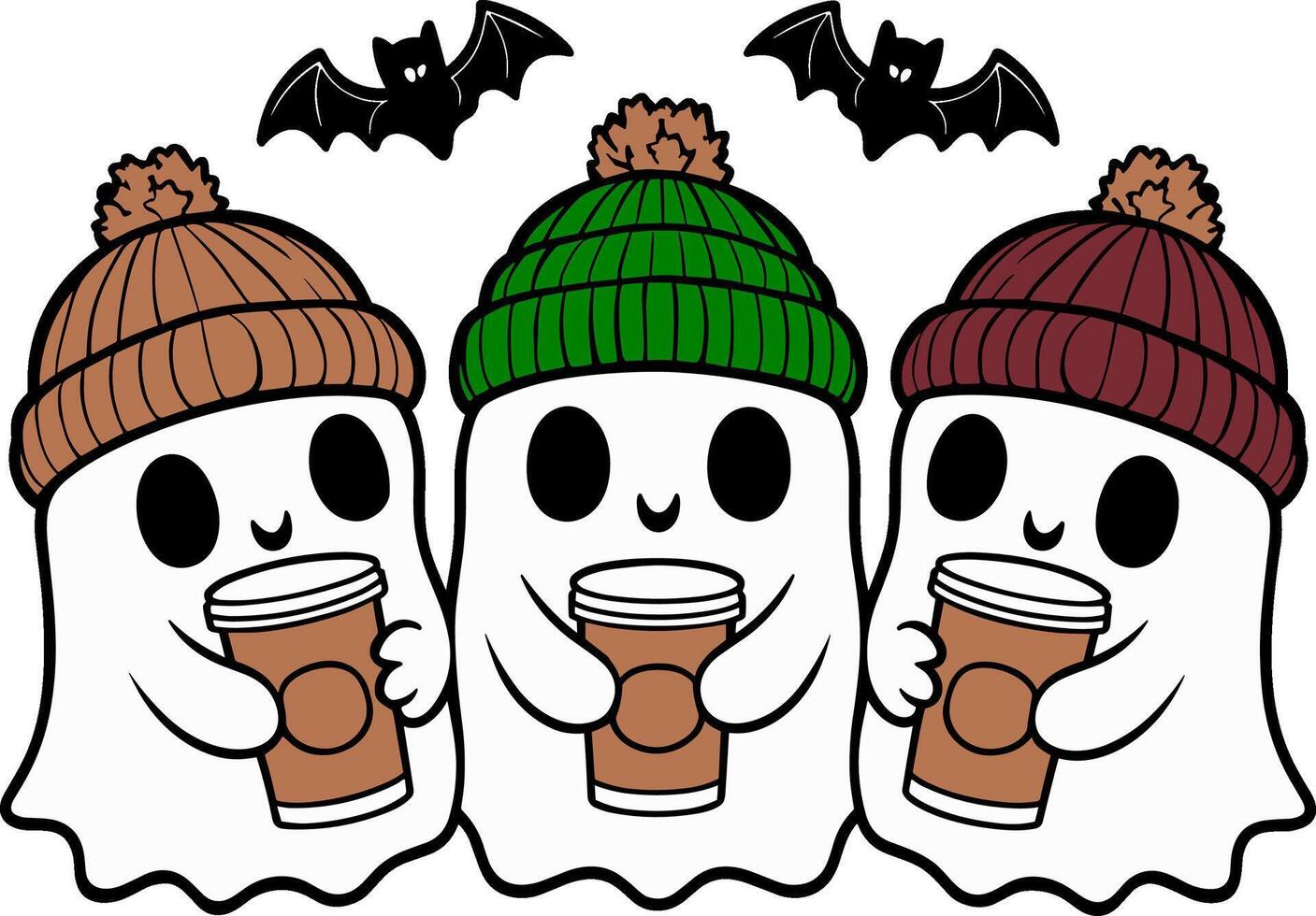 Coffee Ghost Trio vector