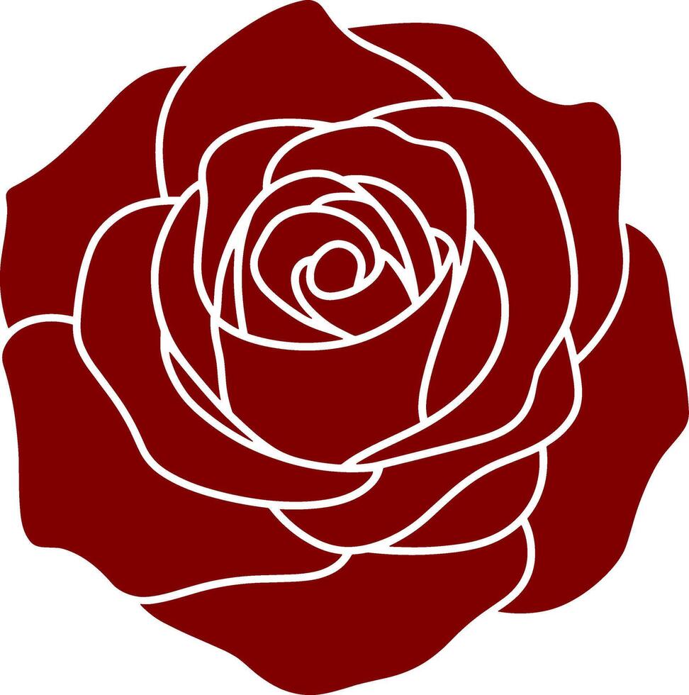 Red Rose Silhouette 49044912 Vector Art at Vecteezy