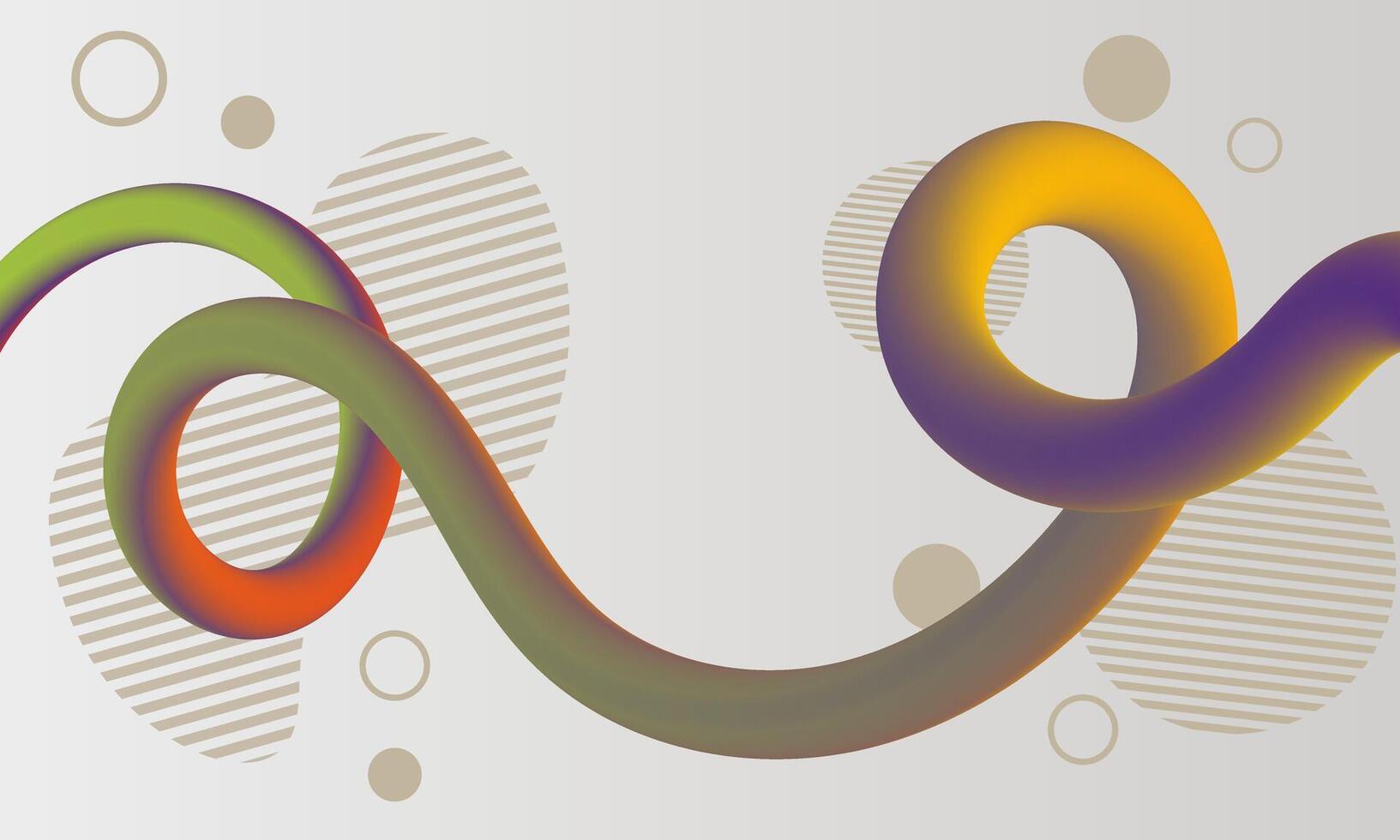 Gradient 3d shape wavy and liquid colorful background vector
