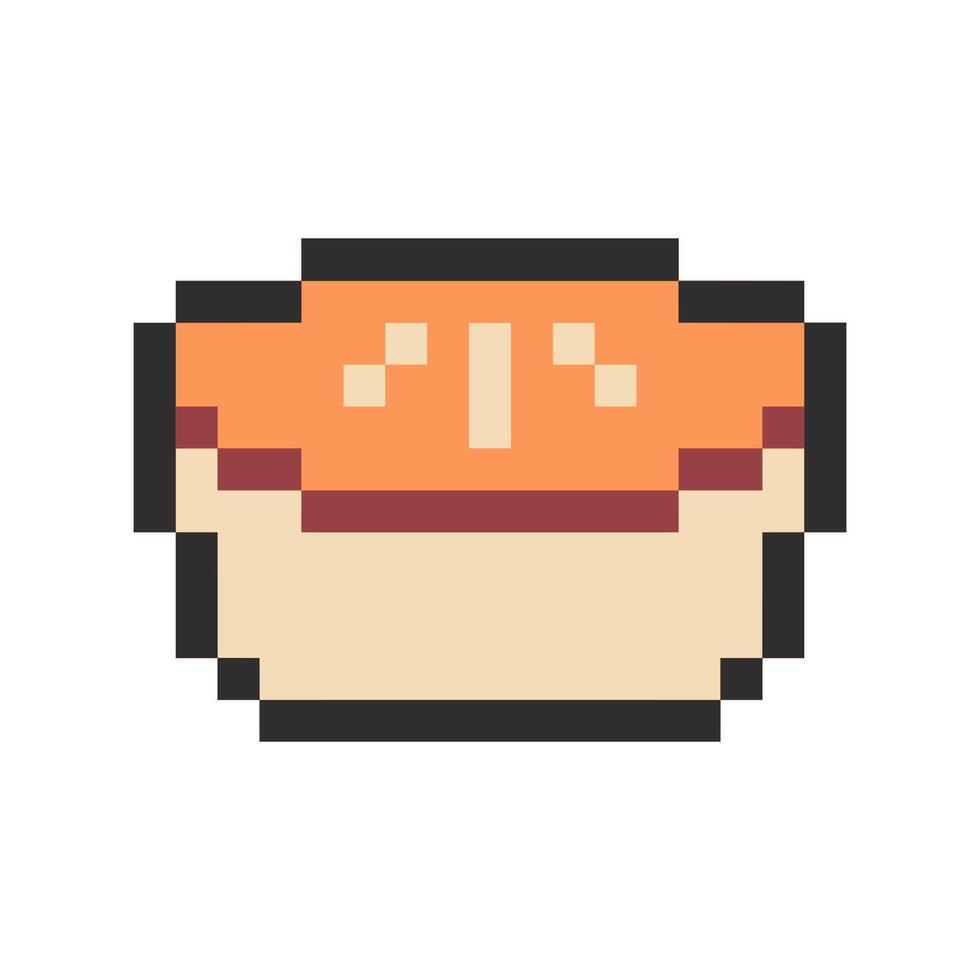 pie cake pixel art for your needs vector