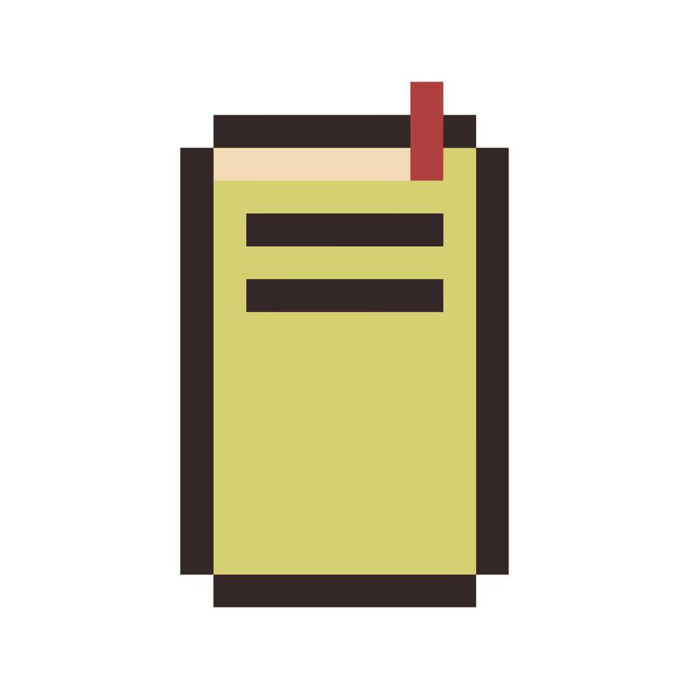 book pixel art for your needs vector