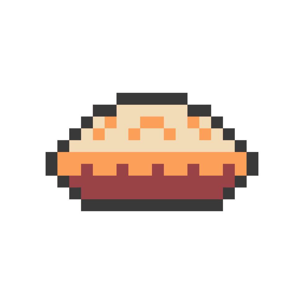 pie cake pixel art for your needs vector