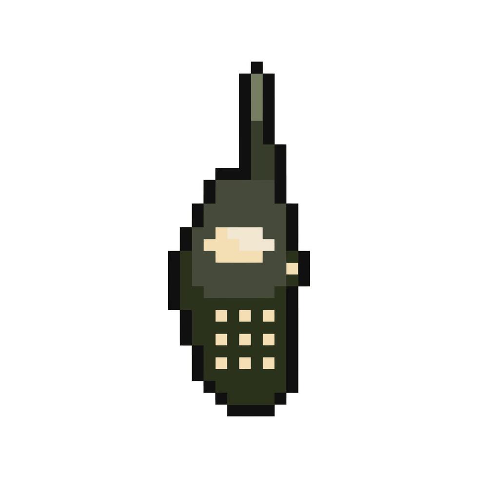 walkie pixel art for dynamic digital projects and designs. vector