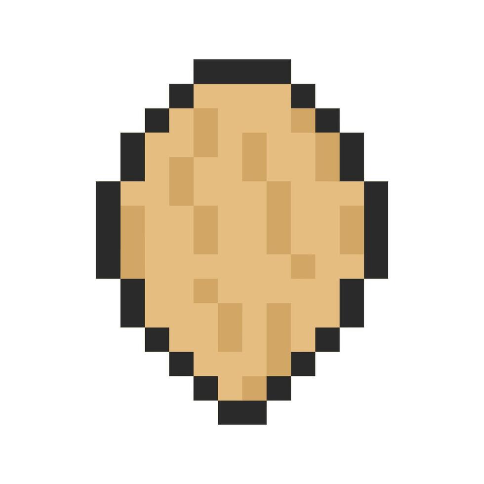 nutmeg pixel art for your needs vector