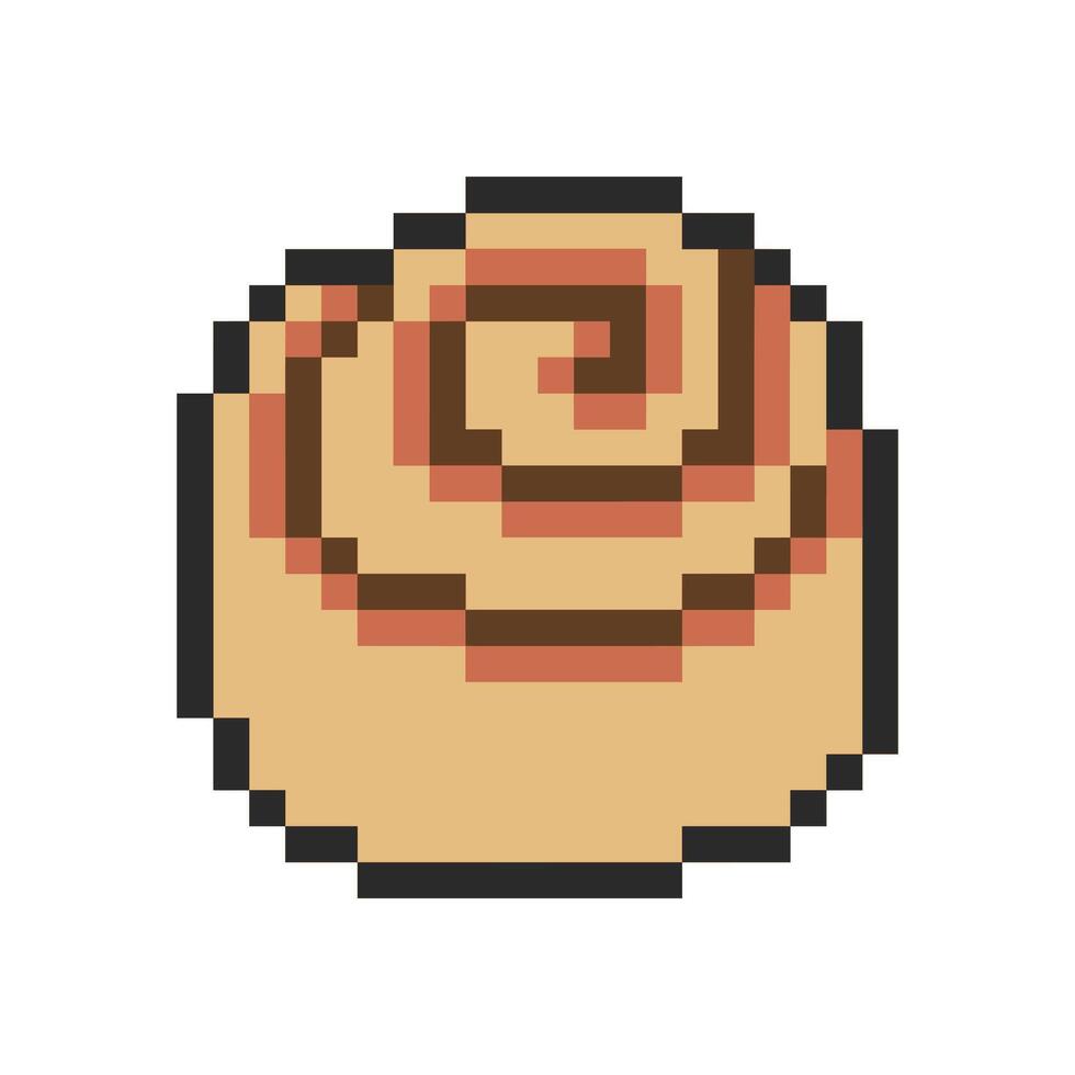 cinnamon rolls pixel art for your needs vector