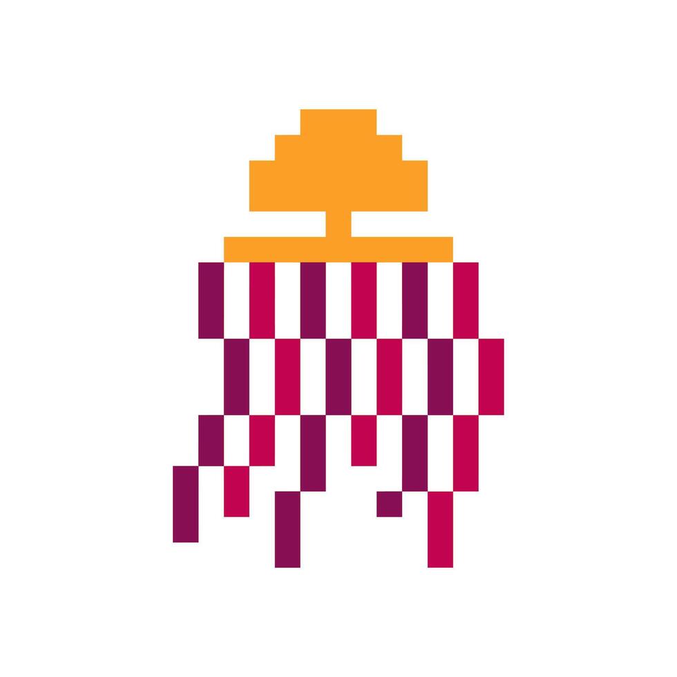 wind chime pixel art for your needs vector