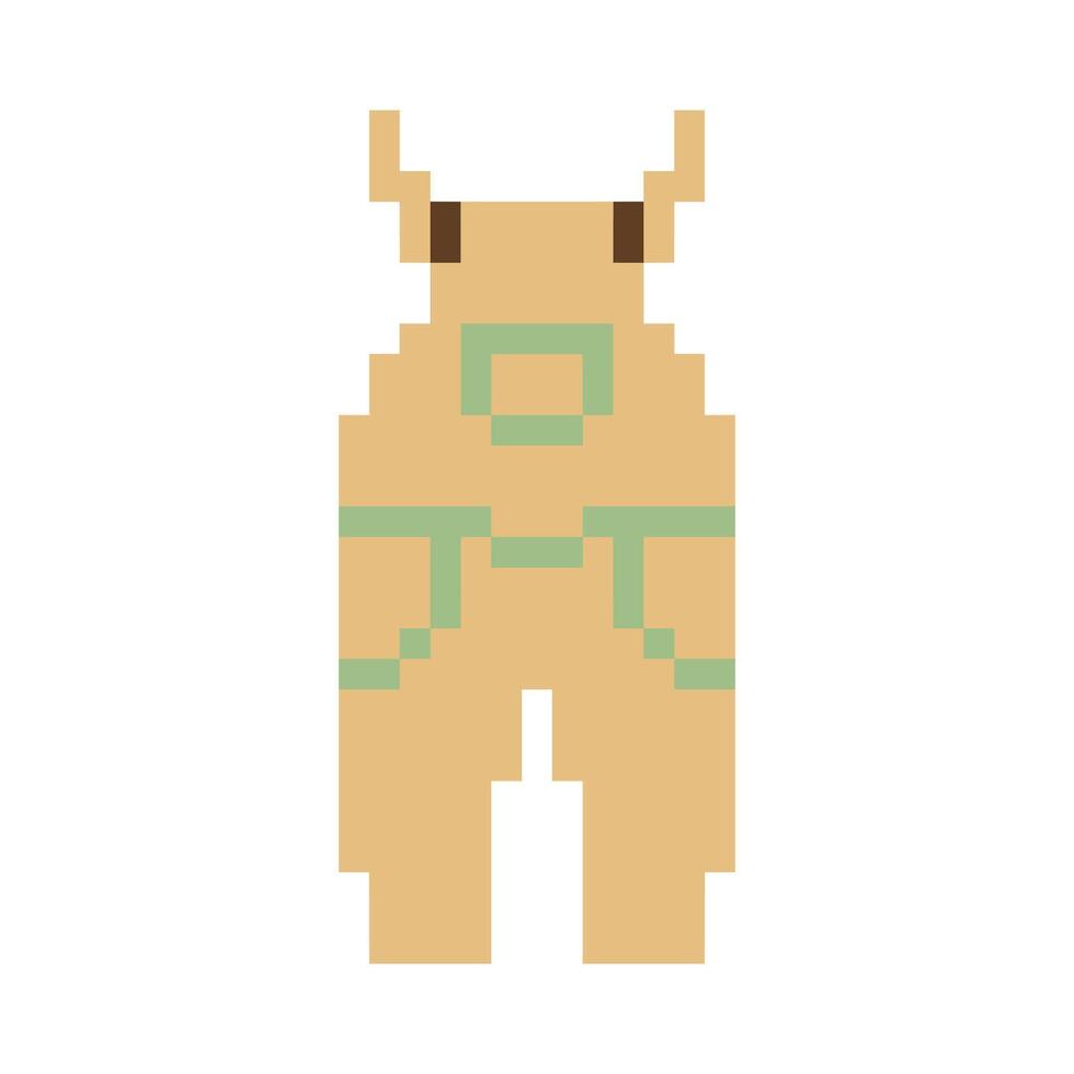 overalls work suit pixel art for your needs vector