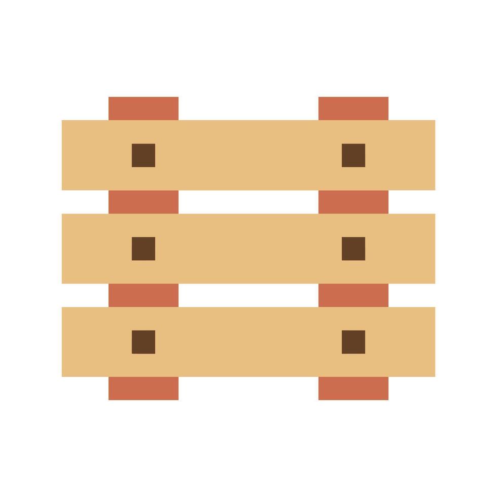 wood crate pixel art for your needs vector