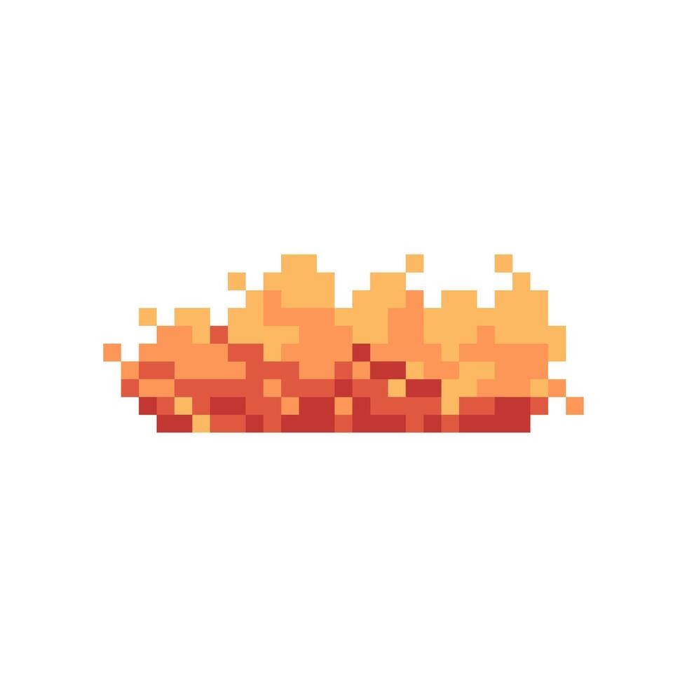 orange foliage pixel art for your needs vector