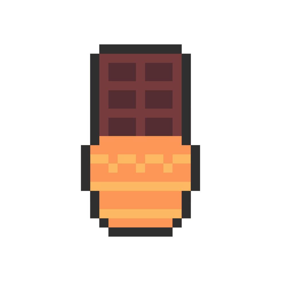 chocolate bar pixel art for your needs vector