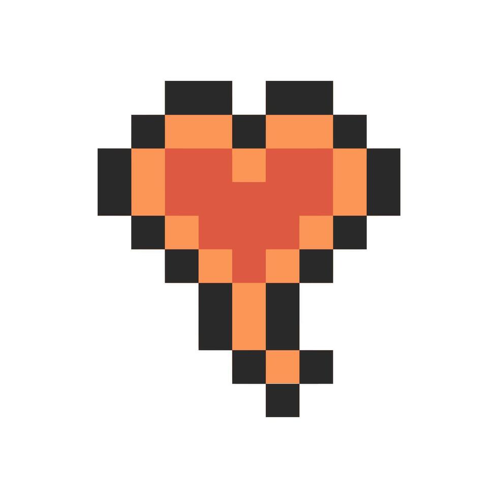 love leaf pixel art for your needs vector