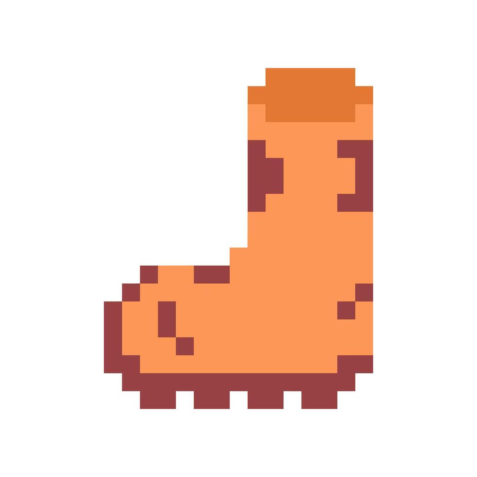 shoe with leaves pixel art for your needs vector