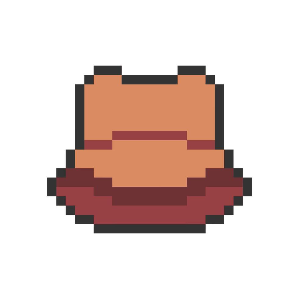 bucket hat pixel art for your needs vector