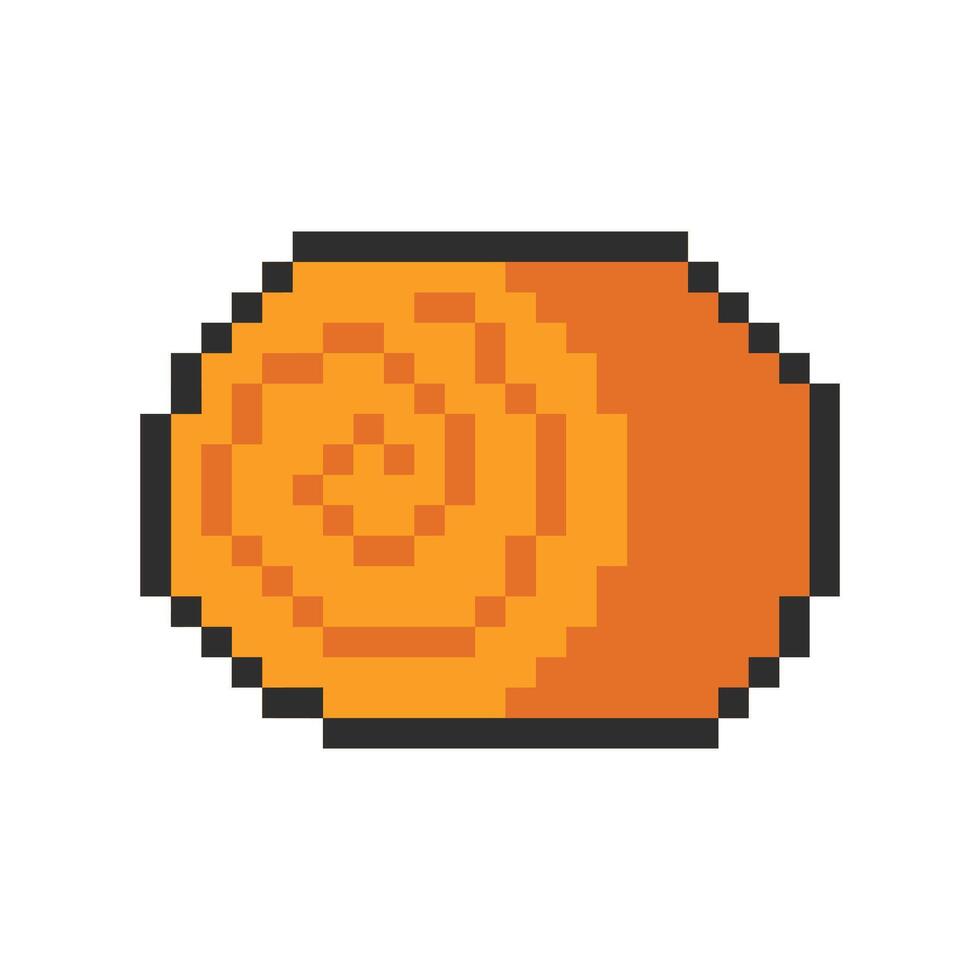 hay bale pixel art for your needs vector