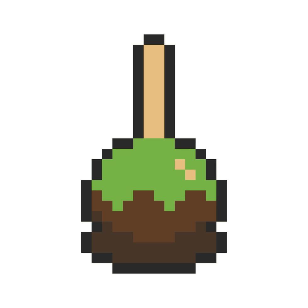 apple chocolate pixel art for your needs vector