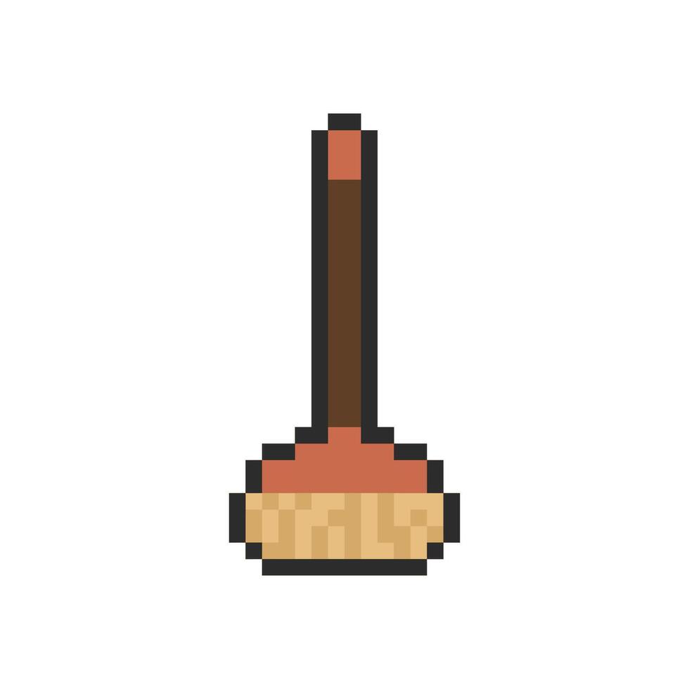 broom pixel art for your needs vector