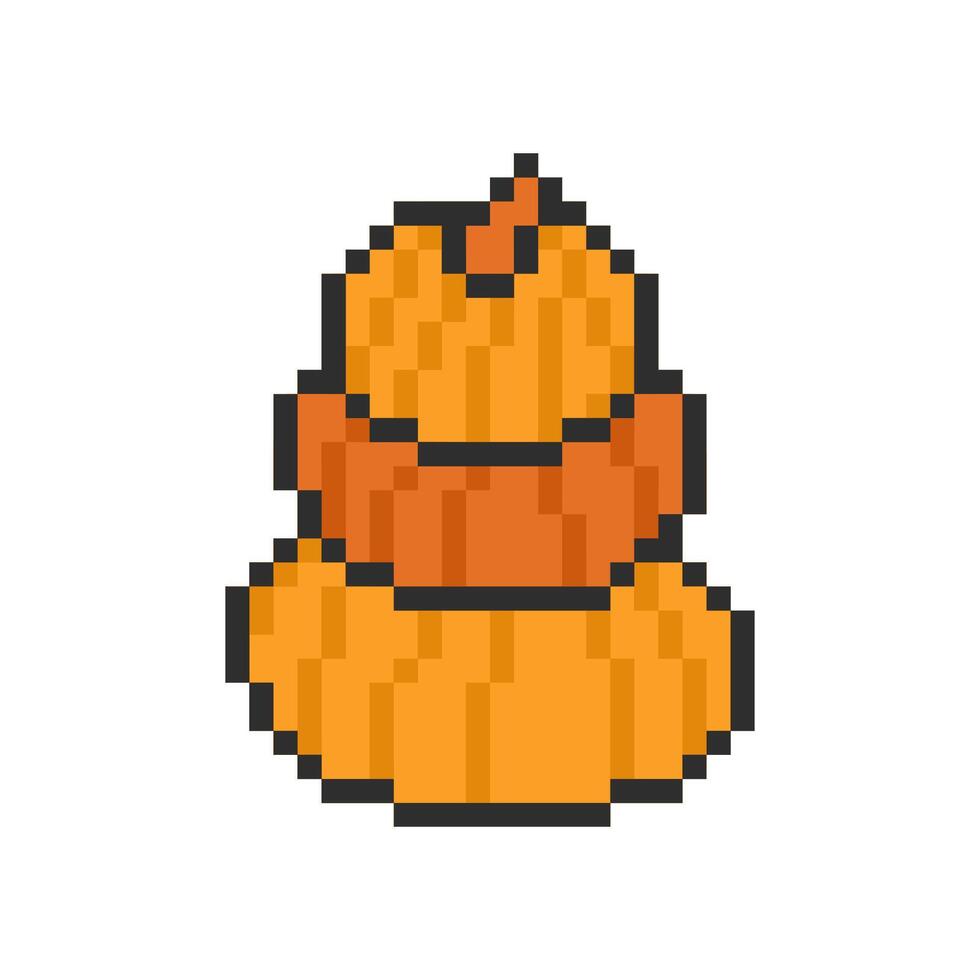 pumpkin pixel art for your needs vector