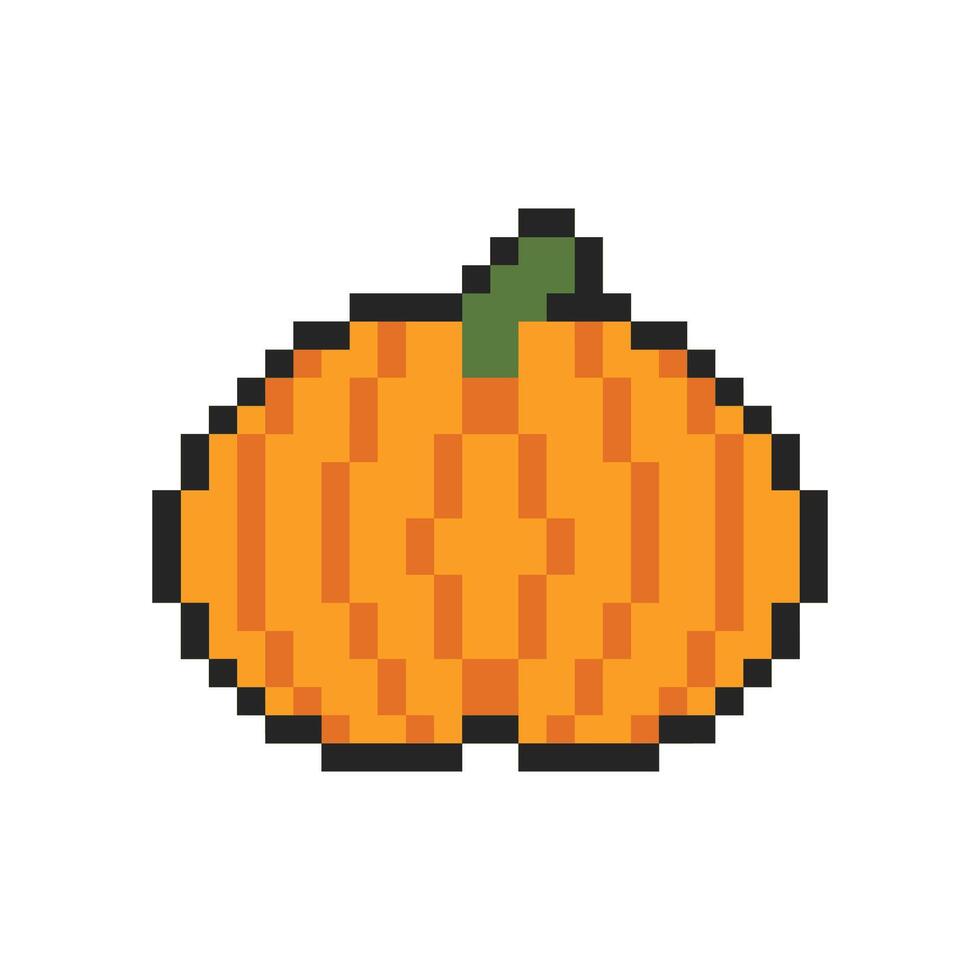 pumpkin pixel art for your needs vector