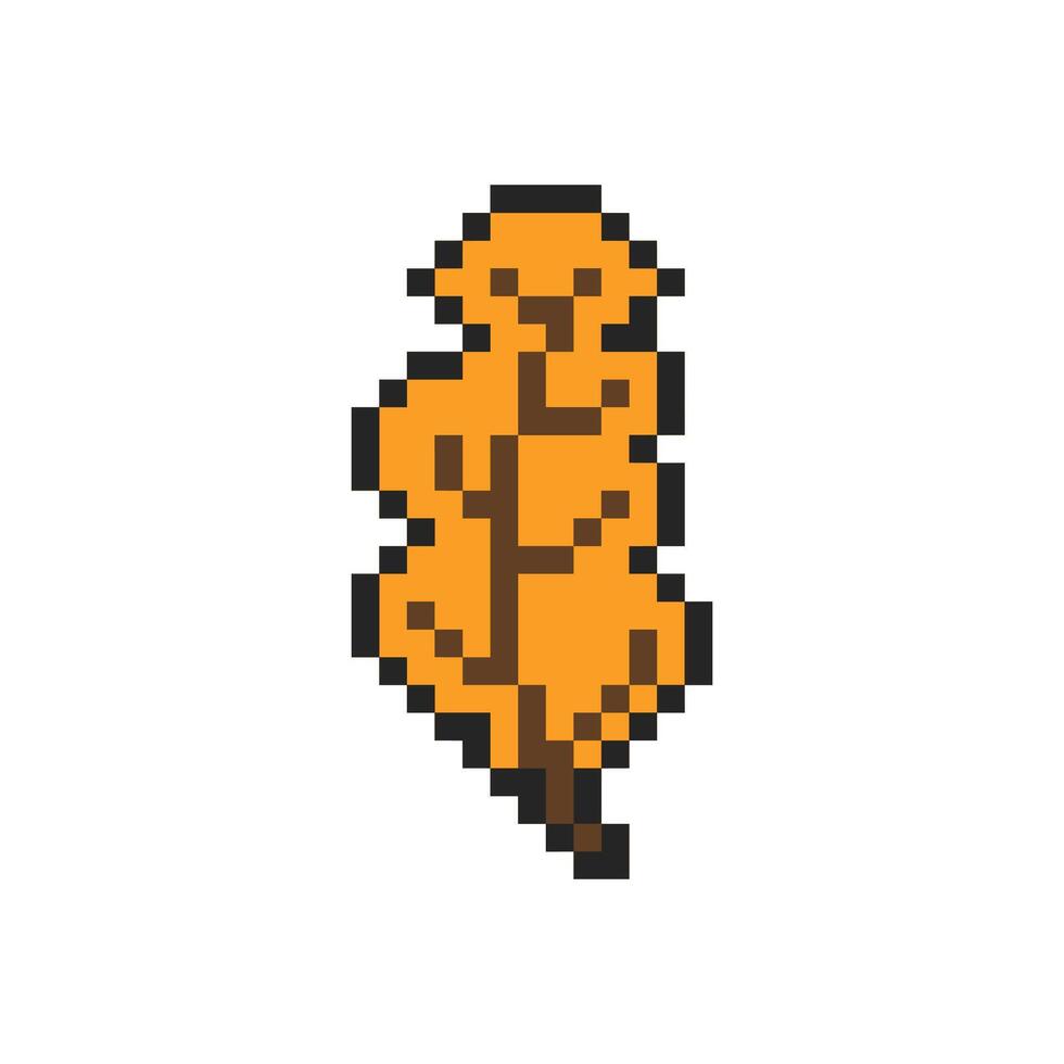 autumn leaf pixel art for your needs vector