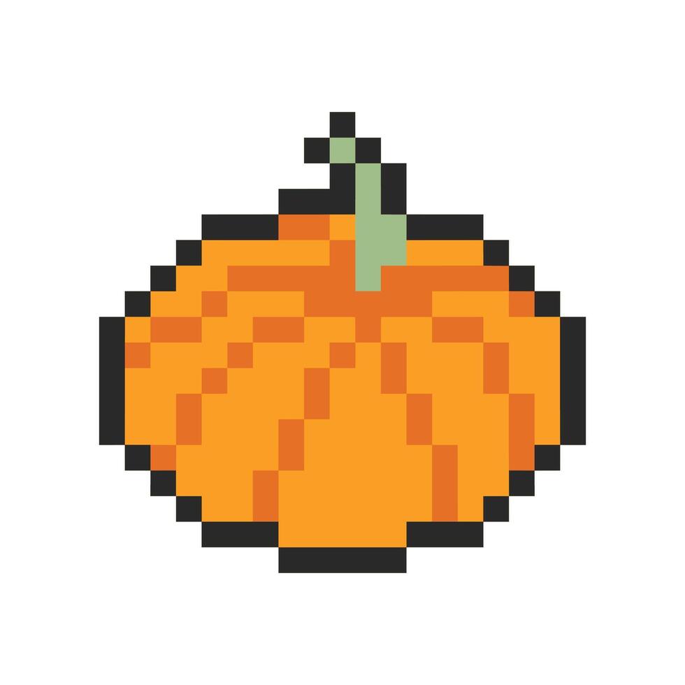 pumpkin pixel art for your needs vector