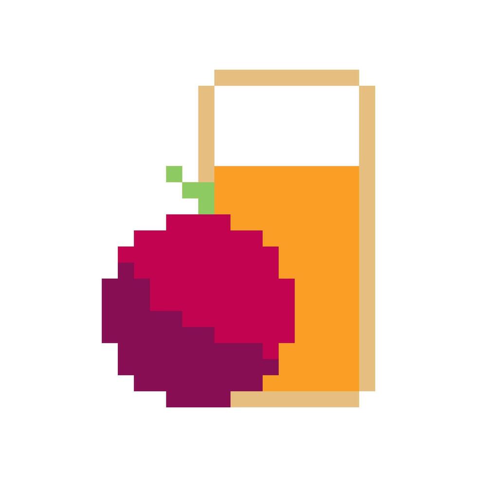 apple juice pixel art for your needs vector