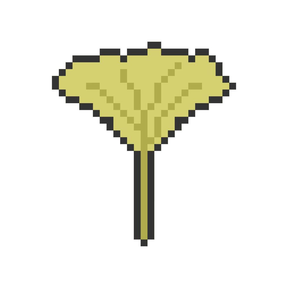 green leaf pixel art for your needs vector