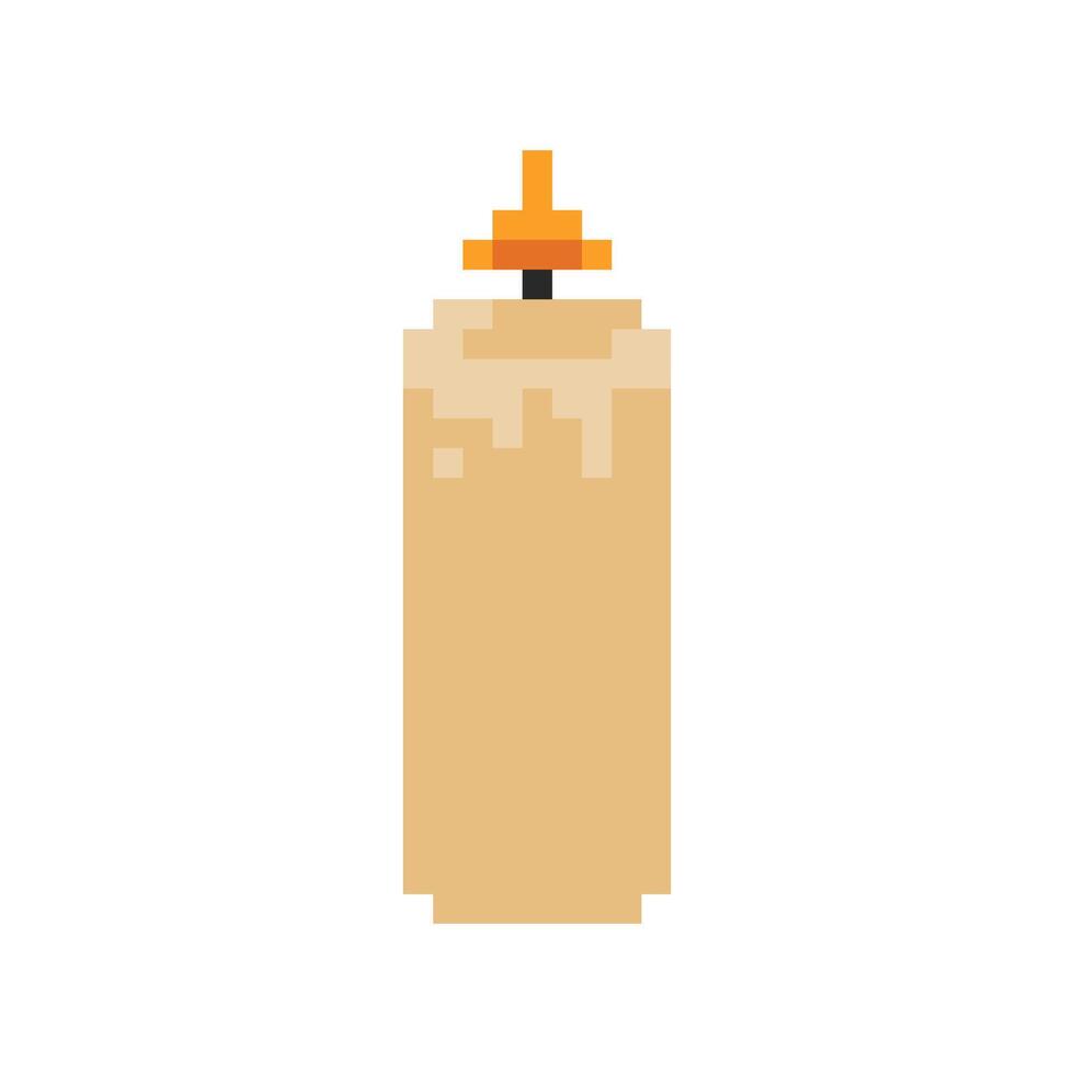 warm candles pixel art for your needs vector