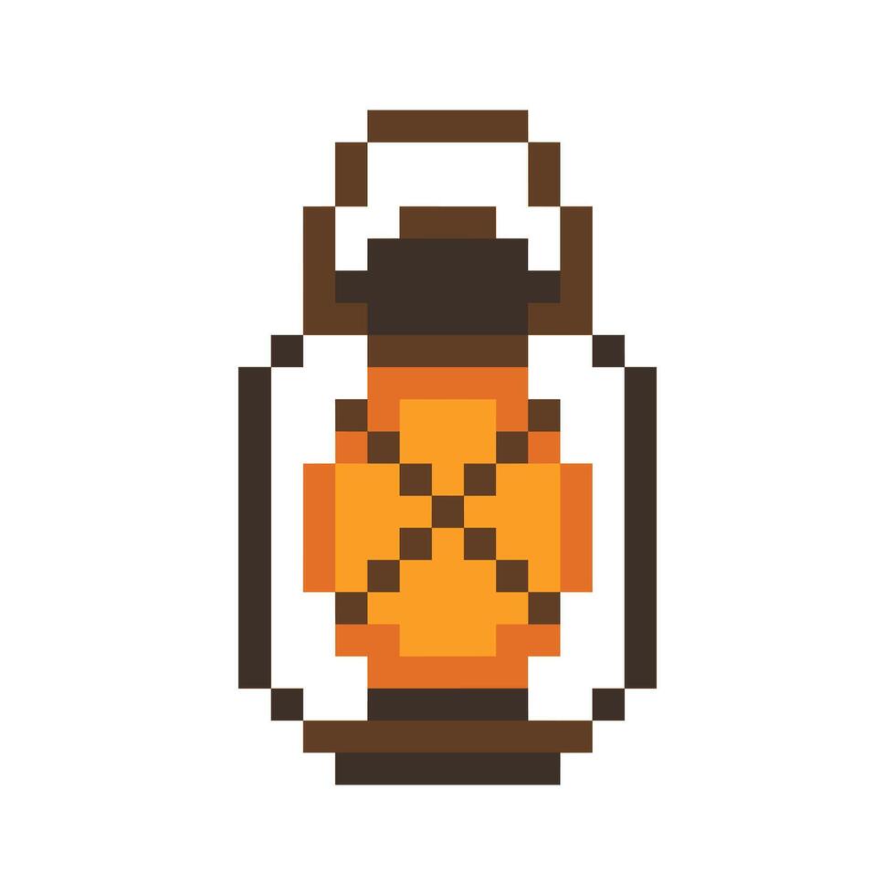 lantern pixel art for your needs vector
