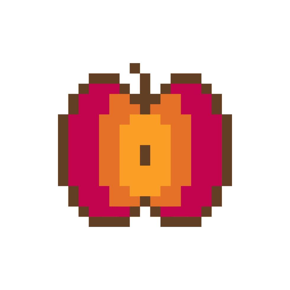 red apple pixel art for your needs vector