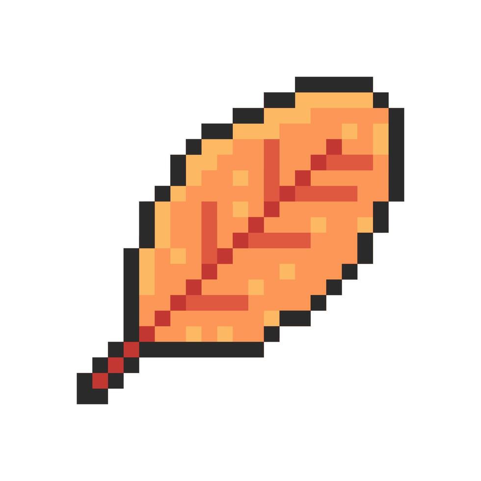 autumn leaf pixel art for your needs vector