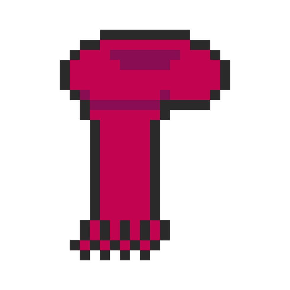 red shawl pixel art for your needs vector