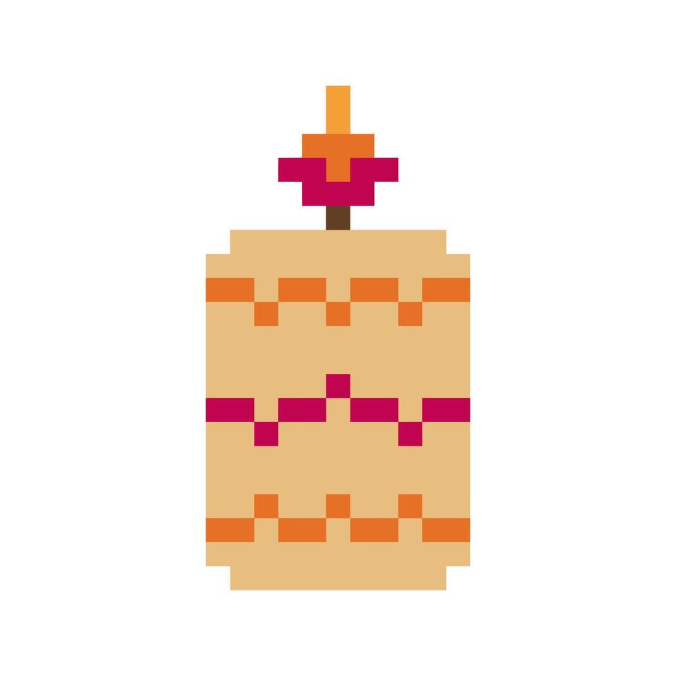 warm candles pixel art for your needs vector