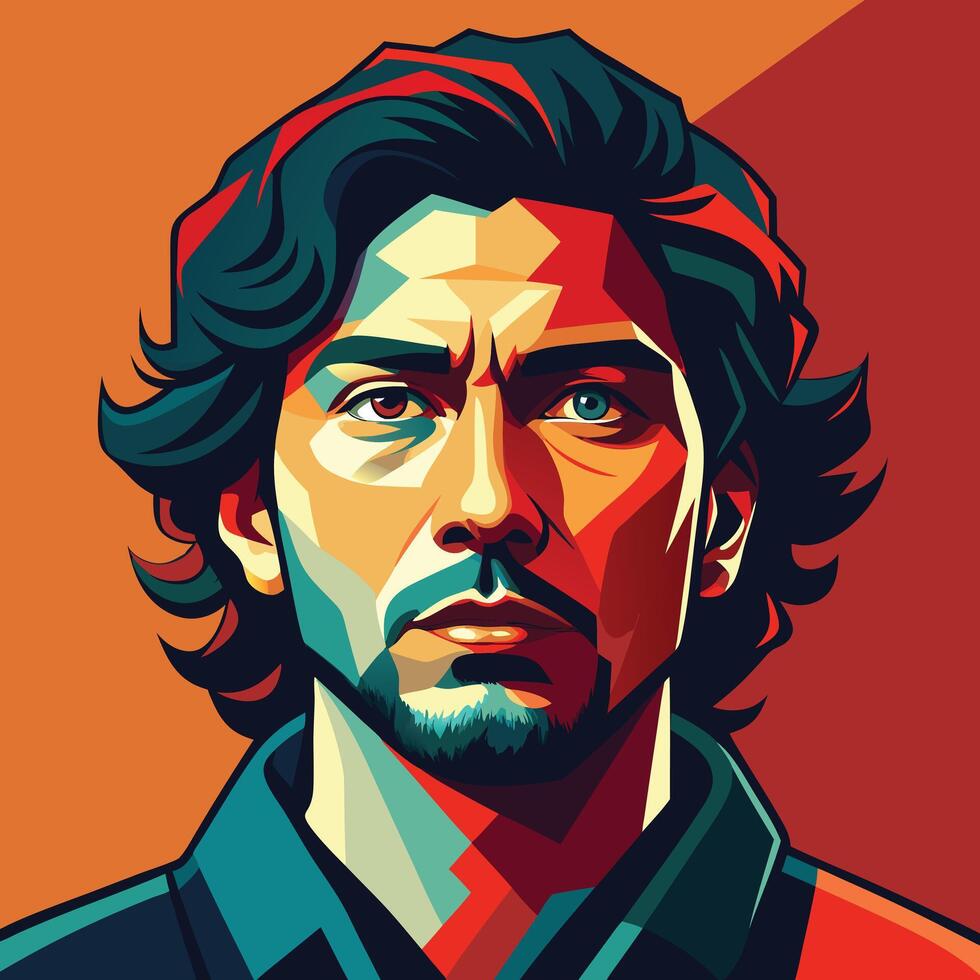 Artwork of Hispanic Man vector