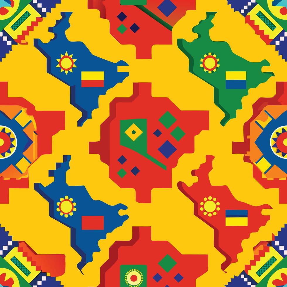 Hispanic heritage month pattern vector
