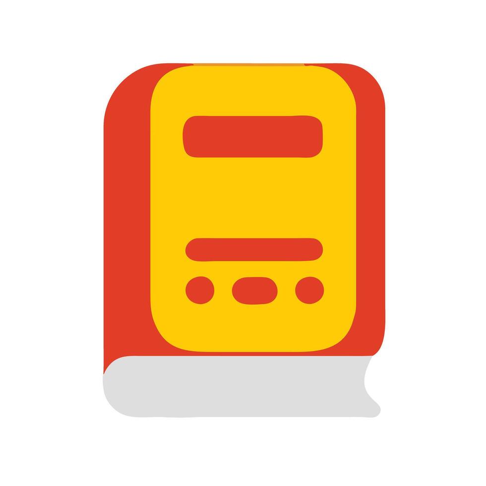 Yellow red Book icon design vector