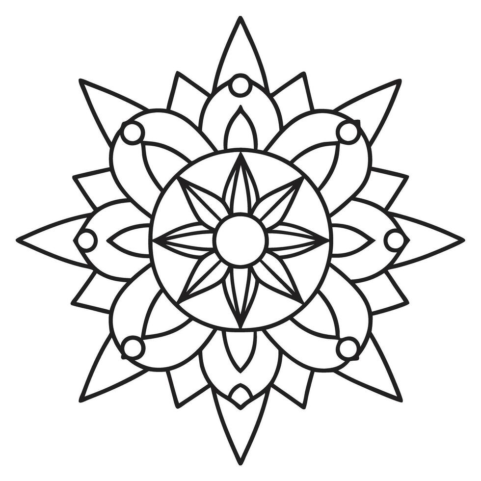 Mandala for coloring book vector