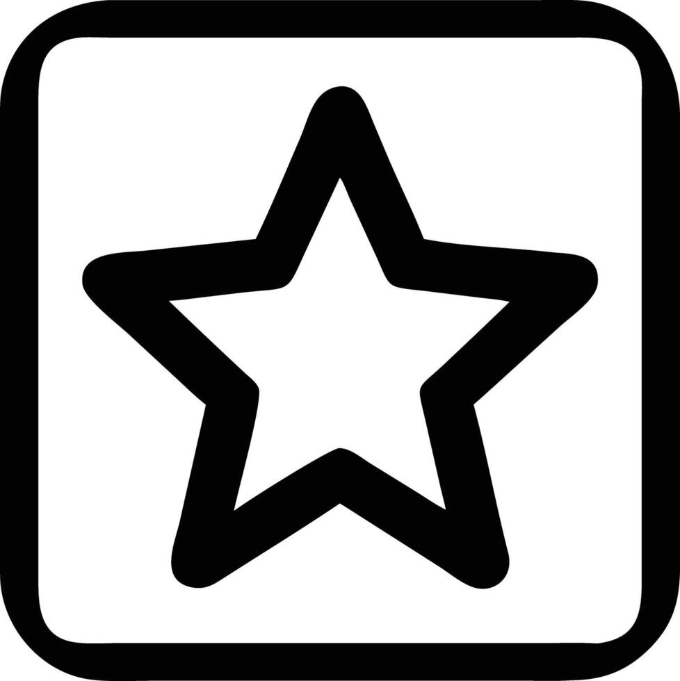 Artwork of star in a square vector