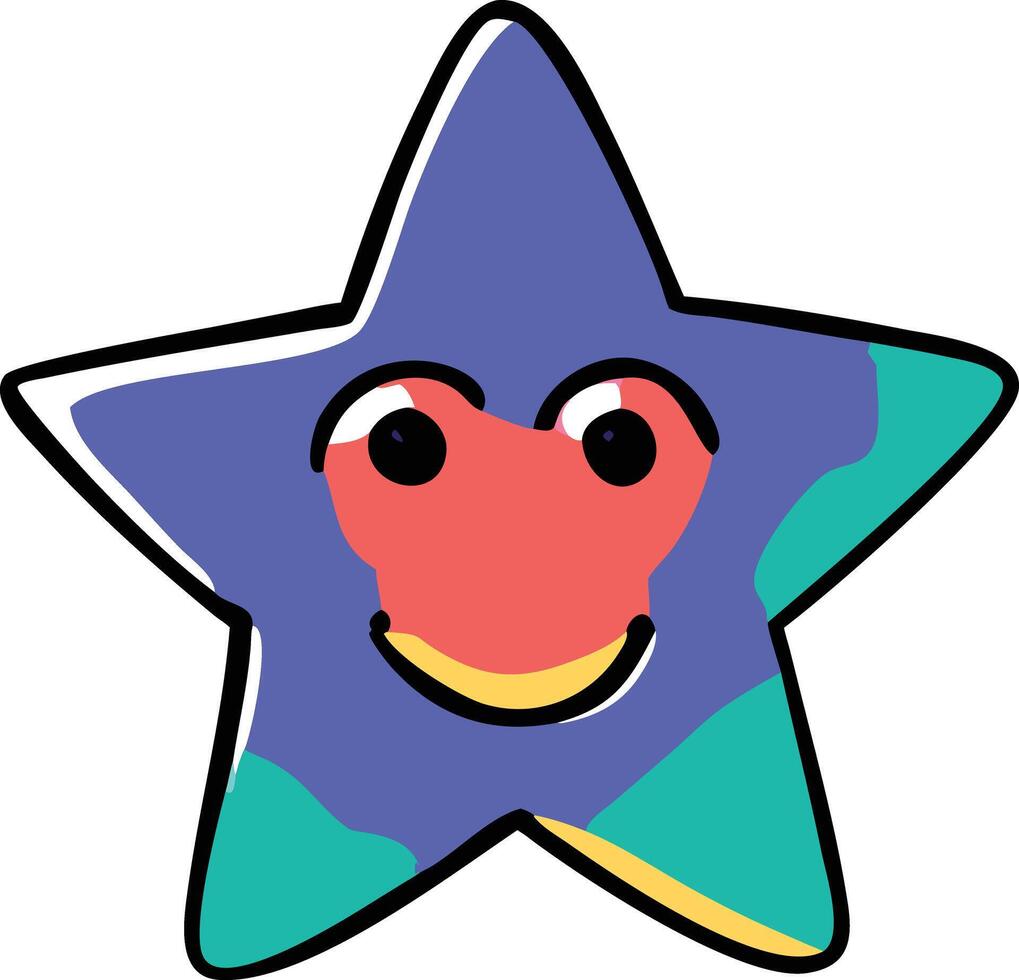 Artwork of star with color vector