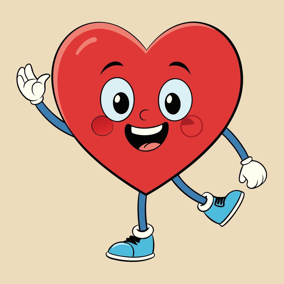 RedArtwork of heart dancing vector