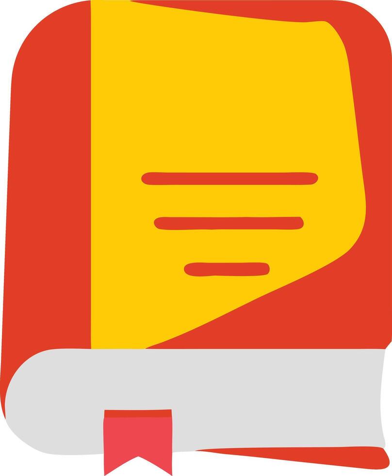 Red yellow Book icon design vector