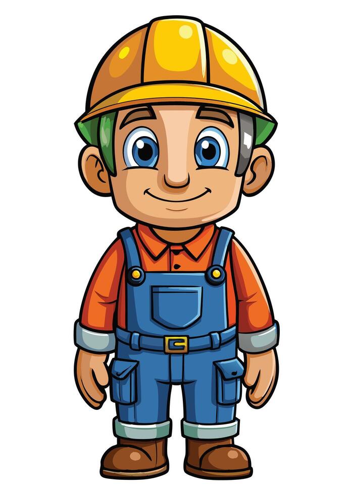 Cartoon Artwork of a worker vector