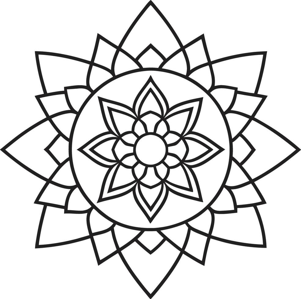 Circle Mandala for coloring book vector