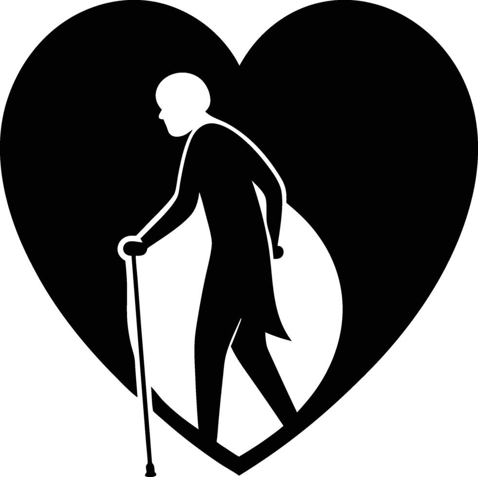 World senior citizen day in love vector